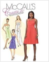 6029 McCalls Creative Lined Straps or Not Lengths Dress Pattern 4-12